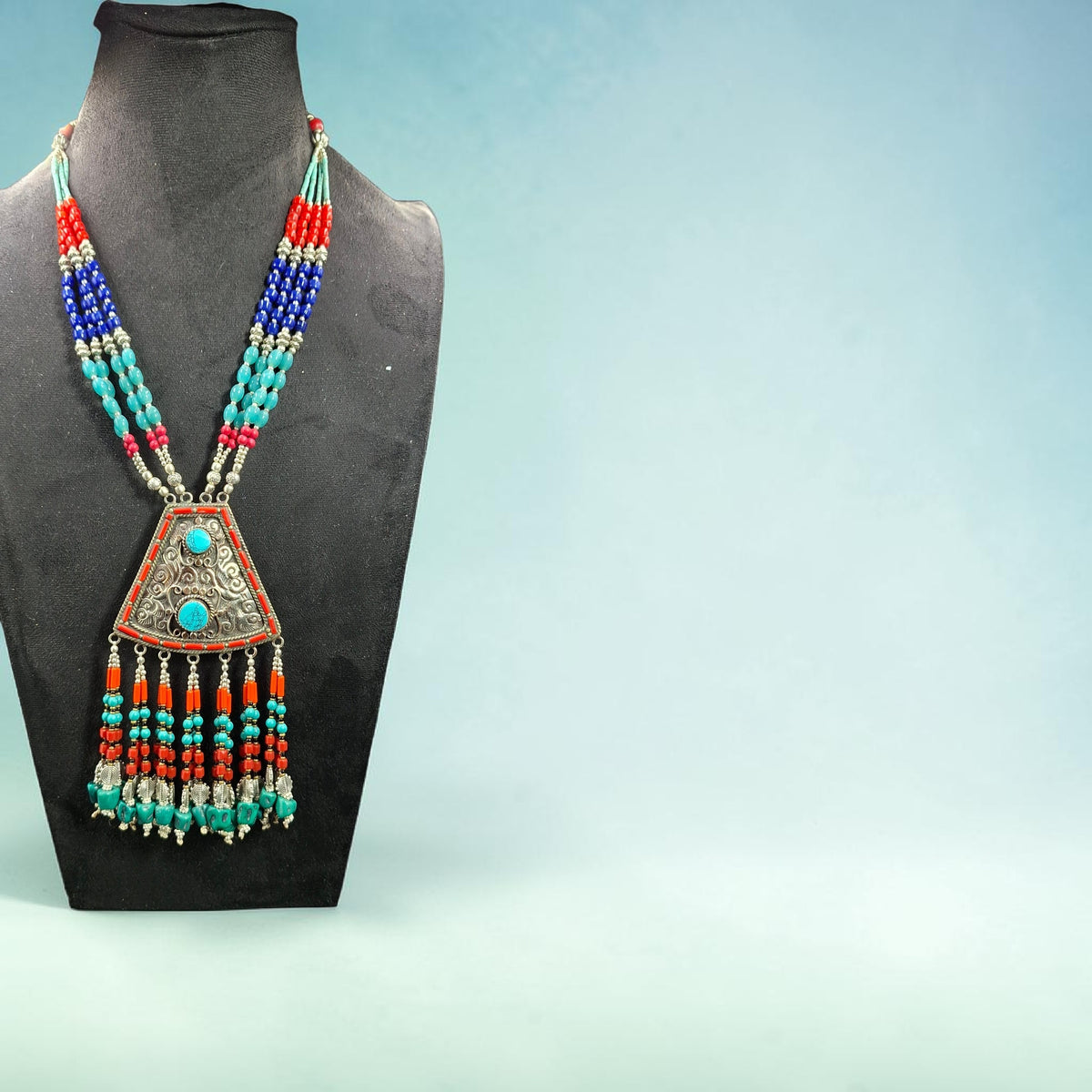 Heritage Hue: Handcrafted Tribal Statement Necklace