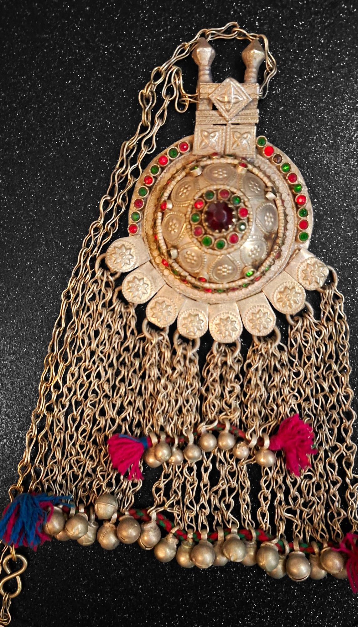 Afgański Kuchi Medalion Choker: Naszyjnik z monetami w stylu plemiennym Boho