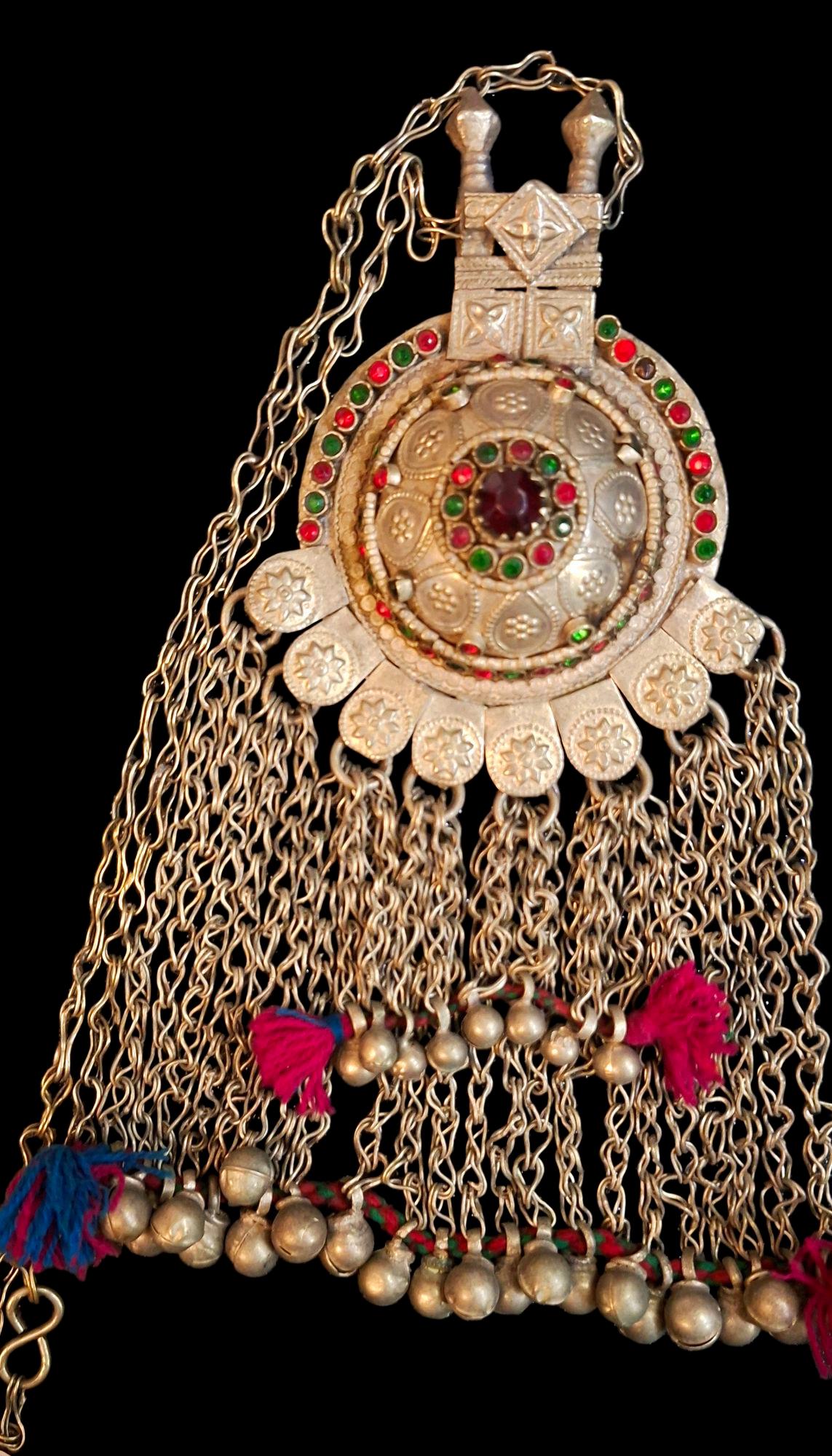 Afgański Kuchi Medalion Choker: Naszyjnik z monetami w stylu plemiennym Boho
