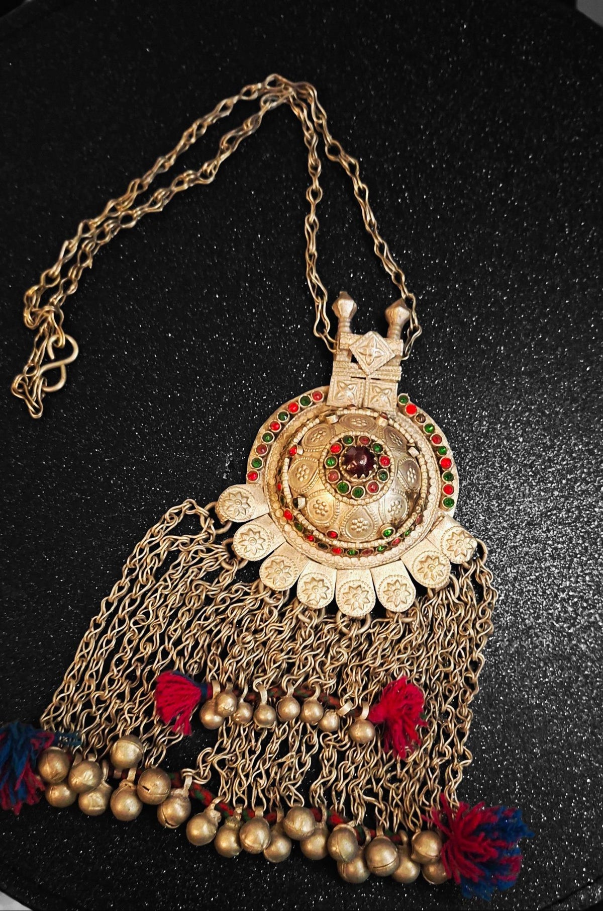 Afgański Kuchi Medalion Choker: Naszyjnik z monetami w stylu plemiennym Boho
