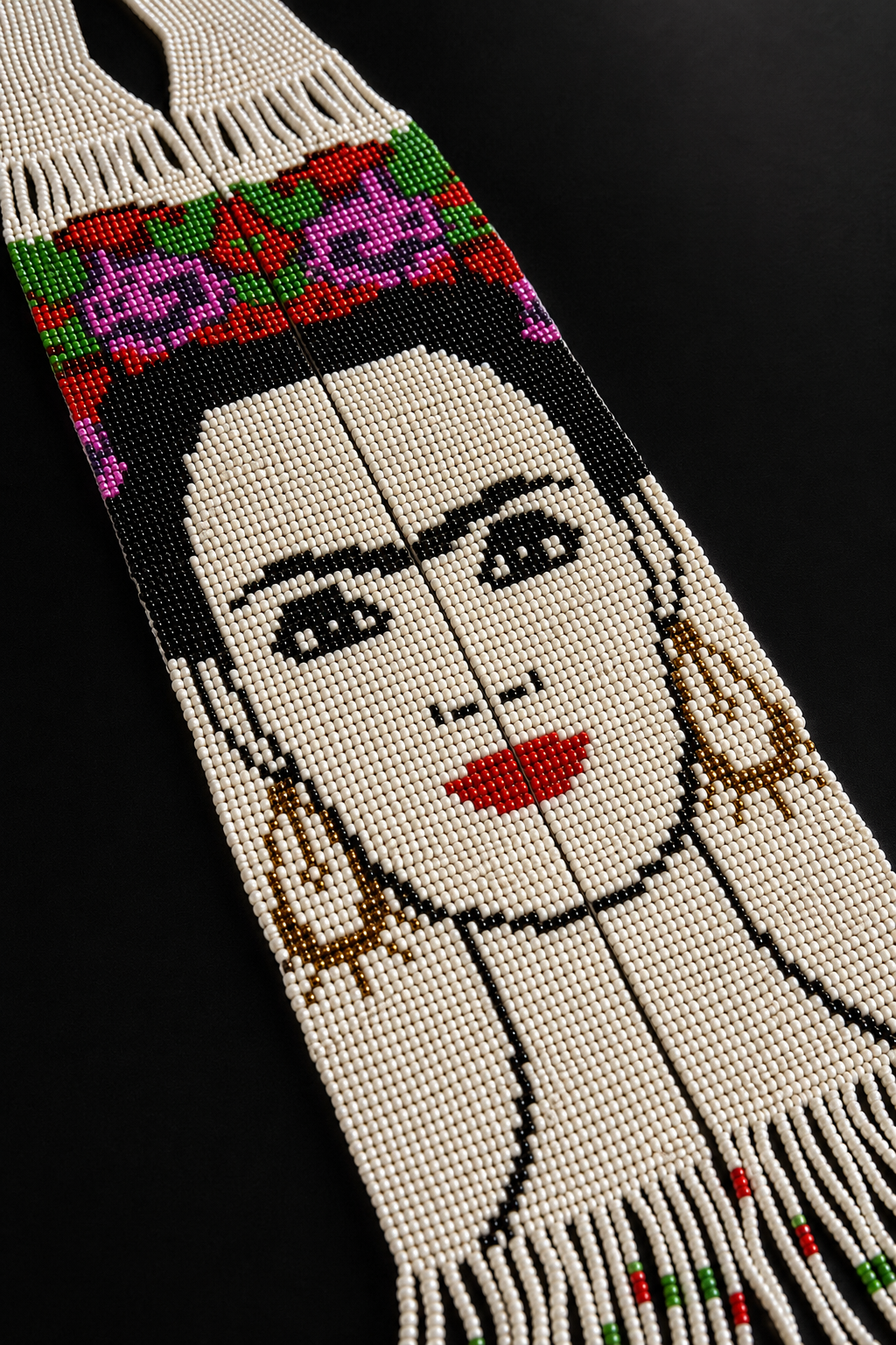 Ręcznie Robiony Naszyjnik z Koralików Frida Kahlo: Biżuteria w Stylu Meksykańskim