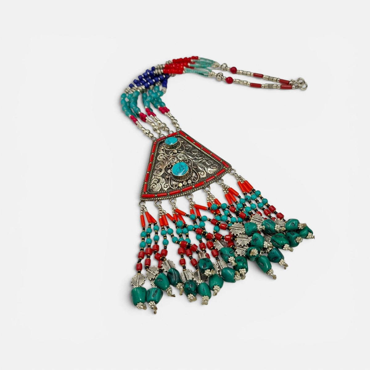 Heritage Hue: Handcrafted Tribal Statement Necklace