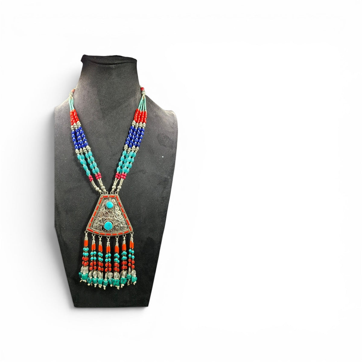 Heritage Hue: Handcrafted Tribal Statement Necklace
