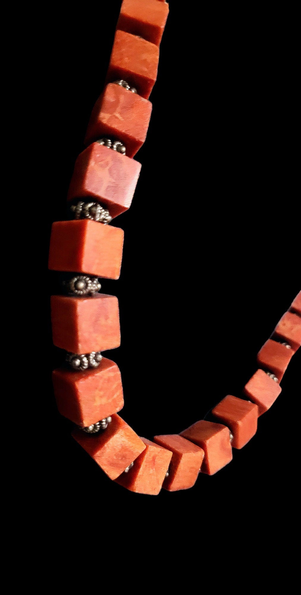 Natural Red Coral Necklace: Handcrafted Ocean Jewelry