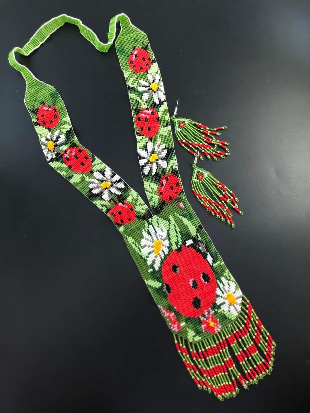 Handmade Beaded Butterfly Necklace: Floral Garden Jewelry