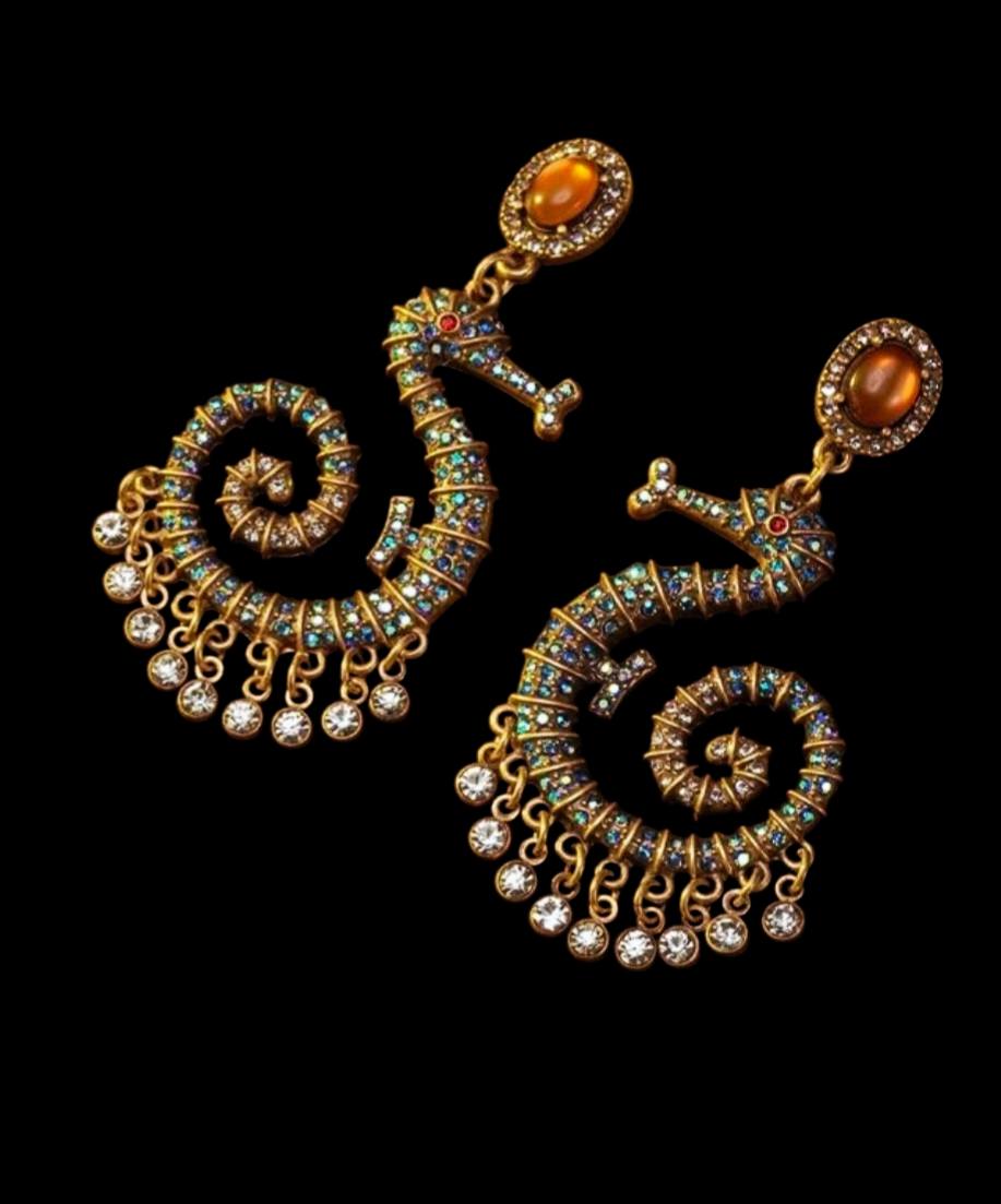 Vintage Seahorse Statement Earrings: Ocean-Inspired Jewelry
