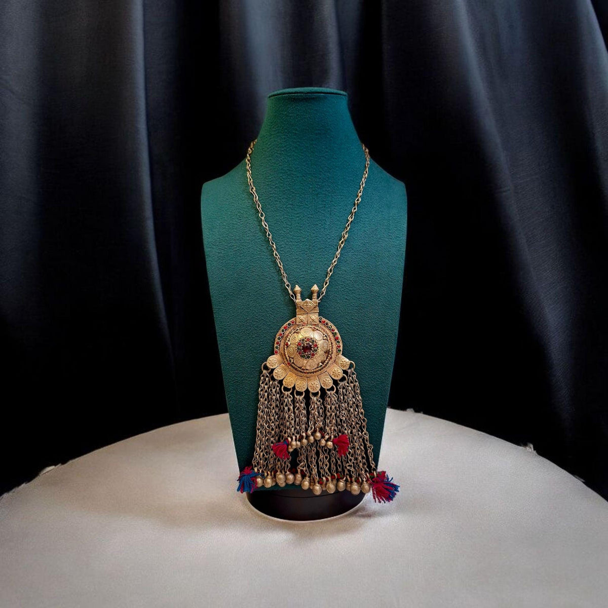 Afgański Kuchi Medalion Choker: Naszyjnik z monetami w stylu plemiennym Boho