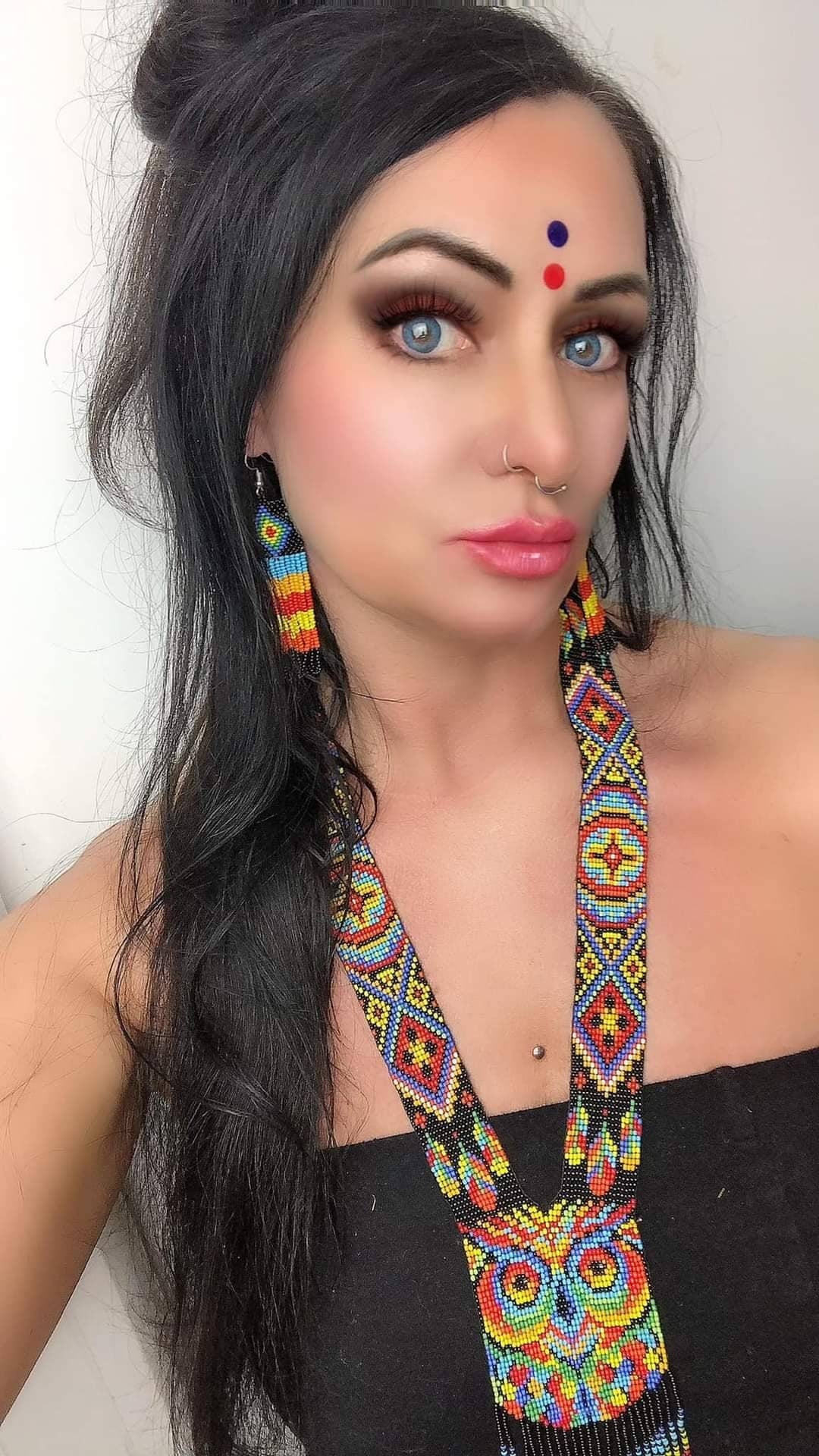 Handmade Beaded Owl Necklace & Earrings Set