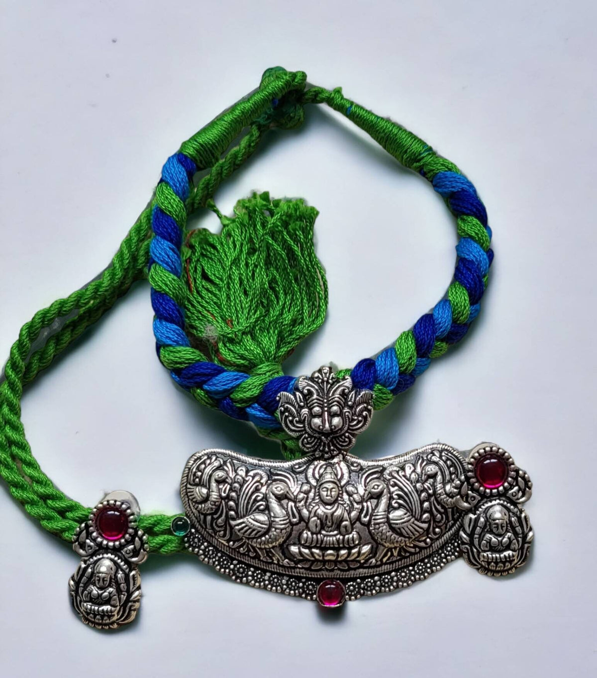 Goddess Lakshmi Choker: Hindu Pendant Necklace, Indian Jewelry