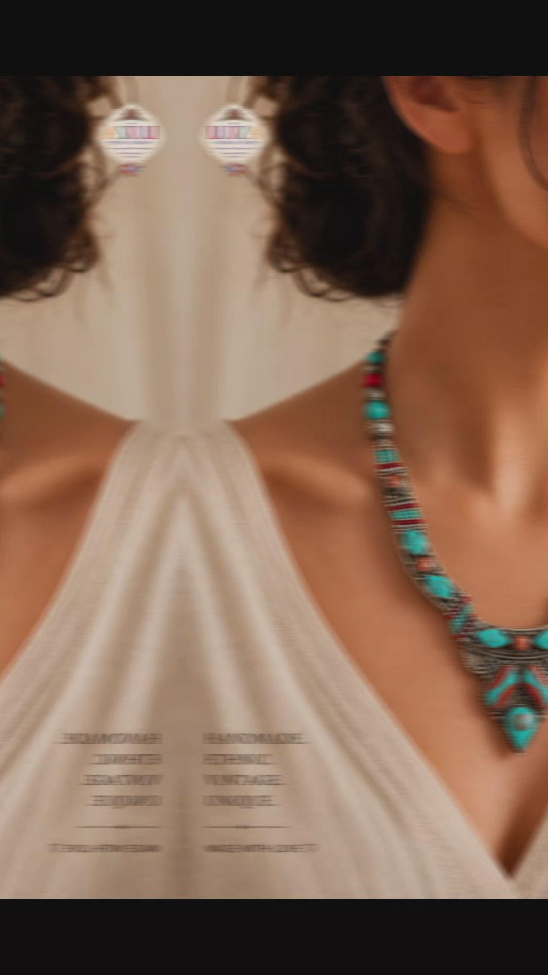 Handmade Tibetan Turquoise Necklace: Ethnic Vintage Jewelry